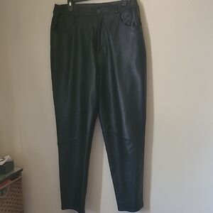 Black Genuine Leather Pants